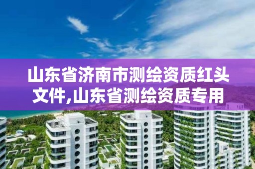 山東省濟南市測繪資質紅頭文件,山東省測繪資質專用章。