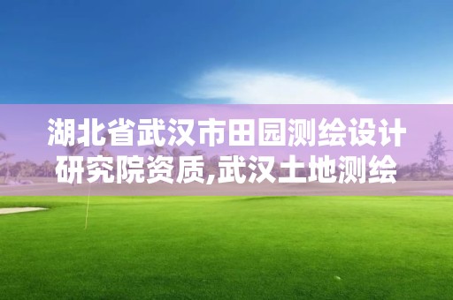 湖北省武漢市田園測繪設計研究院資質,武漢土地測繪公司。