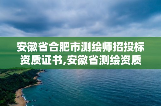 安徽省合肥市測(cè)繪師招投標(biāo)資質(zhì)證書,安徽省測(cè)繪資質(zhì)延期公告