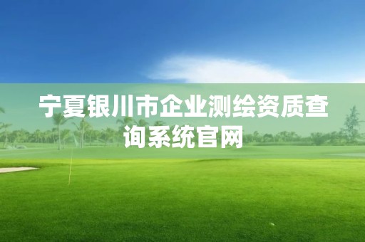 寧夏銀川市企業測繪資質查詢系統官網