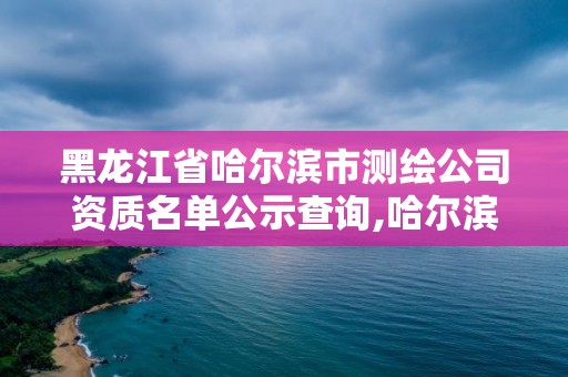 黑龍江省哈爾濱市測繪公司資質名單公示查詢,哈爾濱測繪局是干什么的。