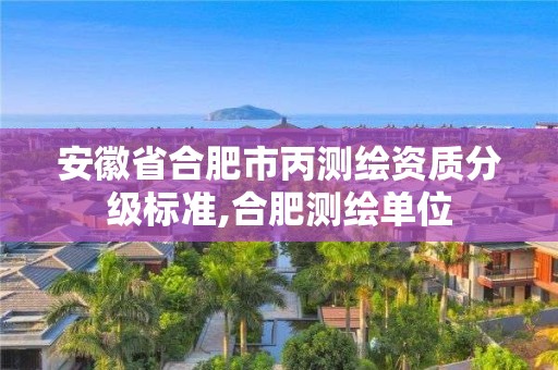 安徽省合肥市丙測(cè)繪資質(zhì)分級(jí)標(biāo)準(zhǔn),合肥測(cè)繪單位