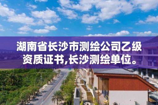 湖南省長沙市測繪公司乙級資質證書,長沙測繪單位。