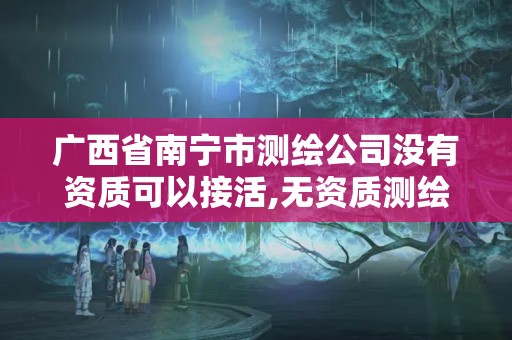 廣西省南寧市測繪公司沒有資質可以接活,無資質測繪。