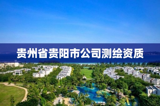 貴州省貴陽市公司測繪資質(zhì)