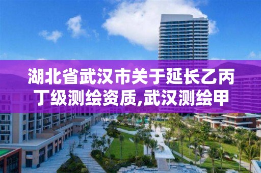 湖北省武漢市關(guān)于延長乙丙丁級測繪資質(zhì),武漢測繪甲級資質(zhì)公司。