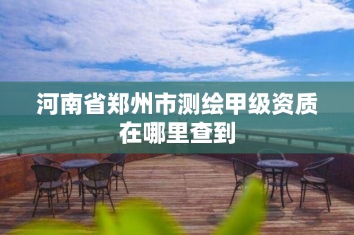 河南省鄭州市測繪甲級資質(zhì)在哪里查到