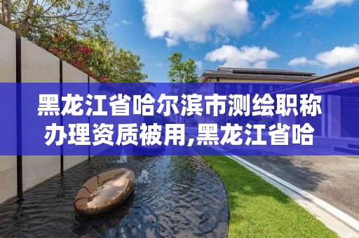 黑龍江省哈爾濱市測繪職稱辦理資質(zhì)被用,黑龍江省哈爾濱市測繪局。