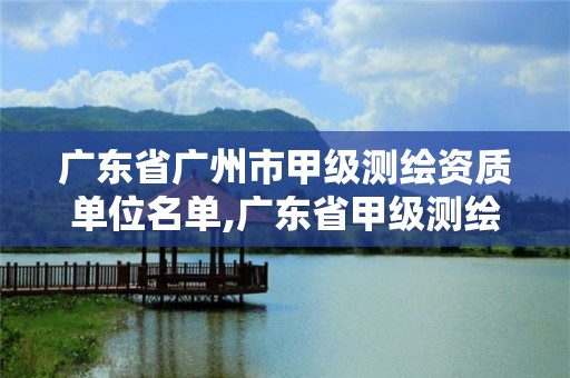 廣東省廣州市甲級測繪資質單位名單,廣東省甲級測繪公司。