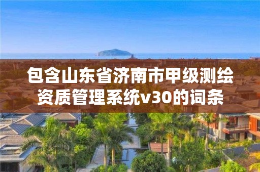 包含山東省濟南市甲級測繪資質管理系統v30的詞條