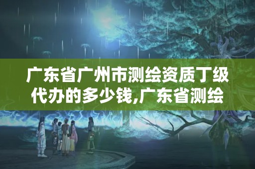 廣東省廣州市測繪資質丁級代辦的多少錢,廣東省測繪資質辦理流程。