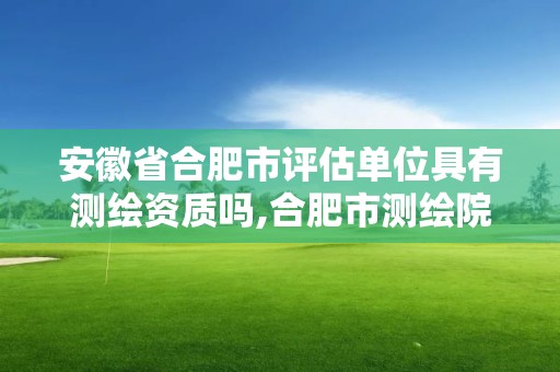 安徽省合肥市評估單位具有測繪資質嗎,合肥市測繪院地址。