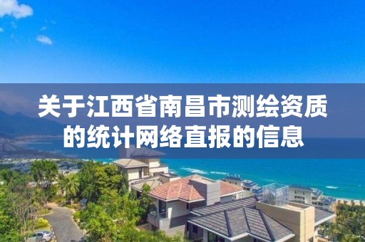 關于江西省南昌市測繪資質的統計網絡直報的信息