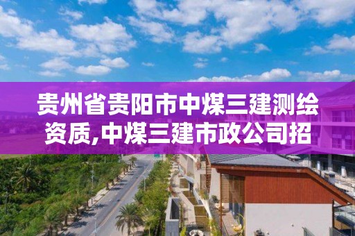 貴州省貴陽市中煤三建測繪資質,中煤三建市政公司招標。