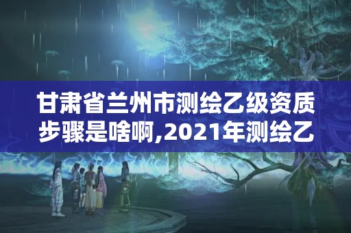 甘肅省蘭州市測繪乙級資質步驟是啥啊,2021年測繪乙級資質。