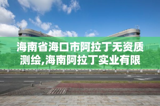 海南省?？谑邪⒗o資質測繪,海南阿拉丁實業有限公司。