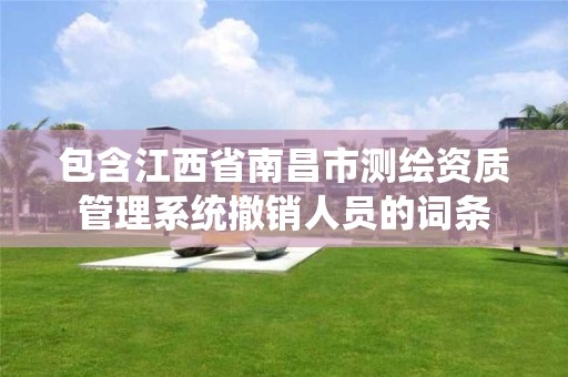 包含江西省南昌市測繪資質管理系統撤銷人員的詞條