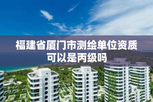 福建省廈門市測繪單位資質可以是丙級嗎