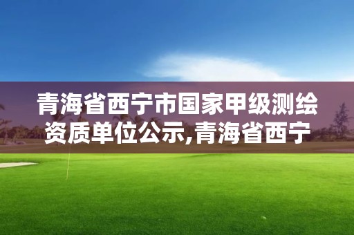 青海省西寧市國家甲級測繪資質單位公示,青海省西寧市測繪院。