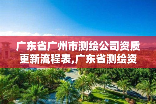 廣東省廣州市測繪公司資質更新流程表,廣東省測繪資質辦理流程。