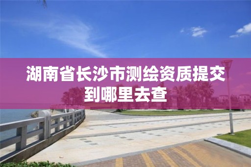 湖南省長沙市測繪資質提交到哪里去查