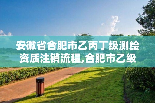 安徽省合肥市乙丙丁級測繪資質(zhì)注銷流程,合肥市乙級測繪公司。