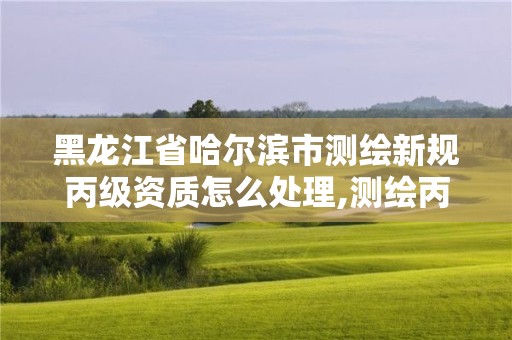 黑龍江省哈爾濱市測繪新規丙級資質怎么處理,測繪丙級資質承接業務范圍。