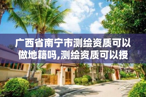 廣西省南寧市測繪資質可以做地籍嗎,測繪資質可以授權嗎。