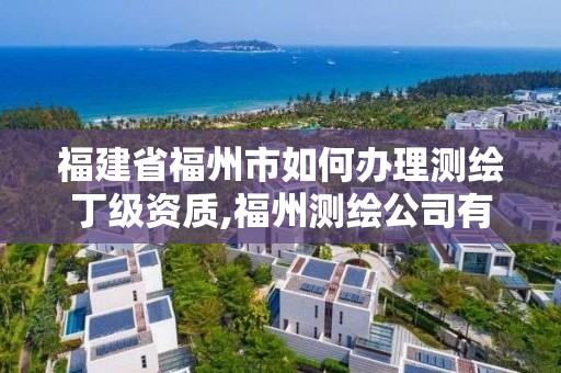 福建省福州市如何辦理測繪丁級資質,福州測繪公司有幾家。