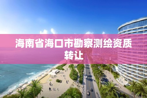 海南省海口市勘察測繪資質轉讓