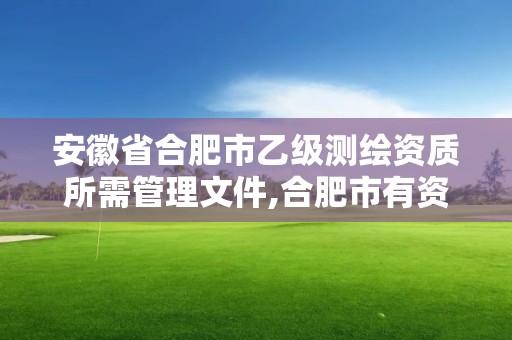 安徽省合肥市乙級(jí)測繪資質(zhì)所需管理文件,合肥市有資質(zhì)的測繪公司。