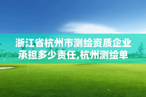 浙江省杭州市測繪資質企業(yè)承擔多少責任,杭州測繪單位。