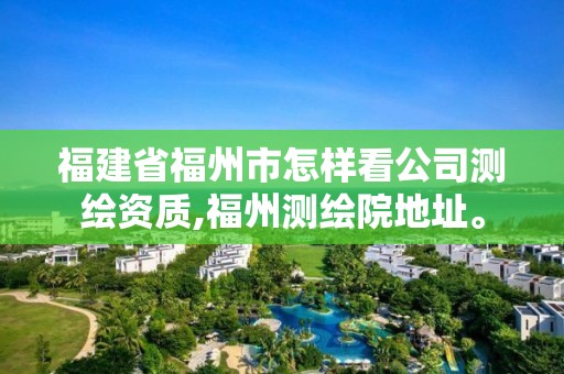 福建省福州市怎樣看公司測繪資質,福州測繪院地址。