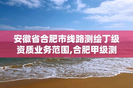 安徽省合肥市線路測(cè)繪丁級(jí)資質(zhì)業(yè)務(wù)范圍,合肥甲級(jí)測(cè)繪公司排行。