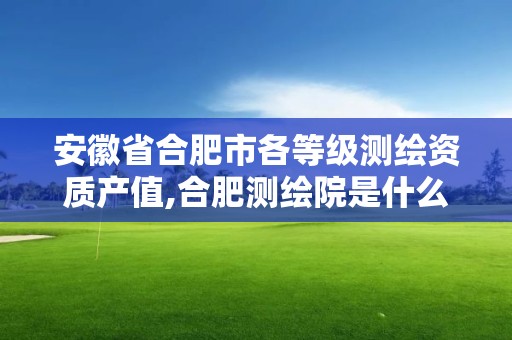 安徽省合肥市各等級(jí)測(cè)繪資質(zhì)產(chǎn)值,合肥測(cè)繪院是什么單位。