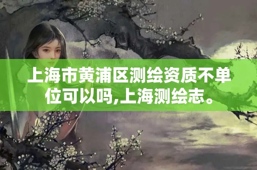 上海市黃浦區(qū)測繪資質(zhì)不單位可以嗎,上海測繪志。