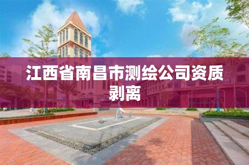 江西省南昌市測繪公司資質剝離