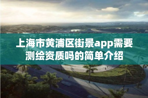 上海市黃浦區(qū)街景app需要測繪資質(zhì)嗎的簡單介紹