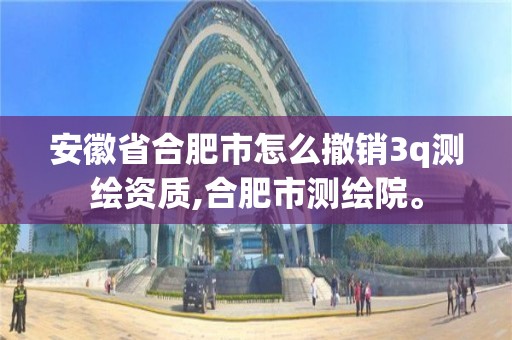 安徽省合肥市怎么撤銷3q測繪資質(zhì),合肥市測繪院。