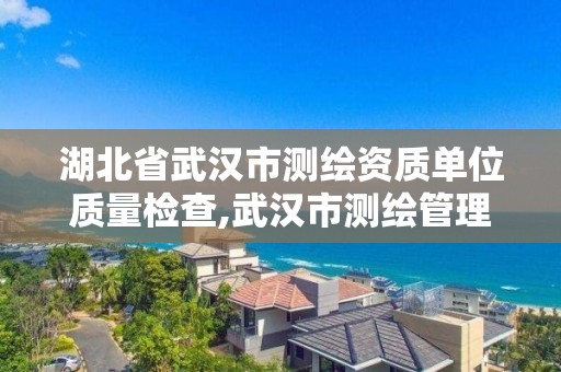 湖北省武漢市測繪資質單位質量檢查,武漢市測繪管理條例。