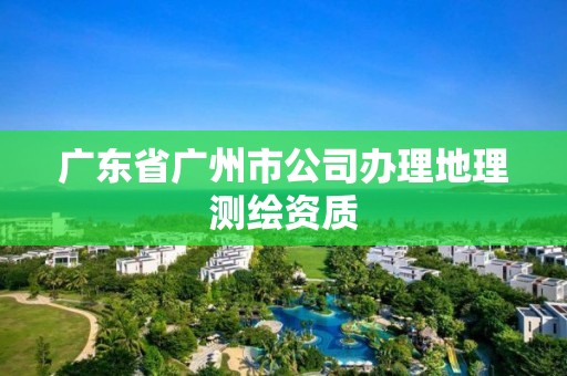 廣東省廣州市公司辦理地理測繪資質