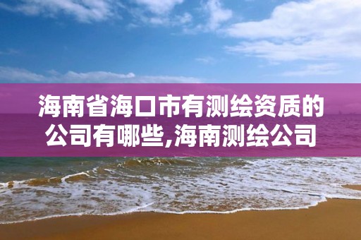 海南省海口市有測繪資質的公司有哪些,海南測繪公司有多少家。