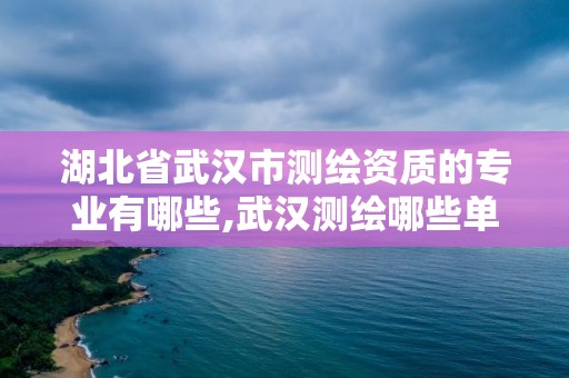 湖北省武漢市測繪資質(zhì)的專業(yè)有哪些,武漢測繪哪些單位比較好。