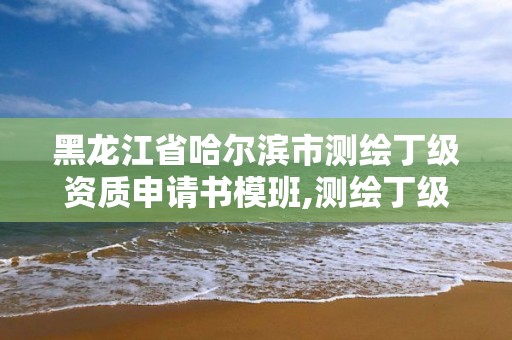 黑龍江省哈爾濱市測繪丁級資質申請書模班,測繪丁級資質人員條件。