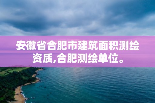 安徽省合肥市建筑面積測繪資質,合肥測繪單位。