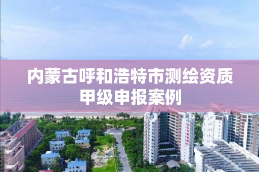 內蒙古呼和浩特市測繪資質甲級申報案例