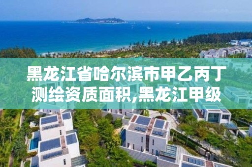 黑龍江省哈爾濱市甲乙丙丁測繪資質面積,黑龍江甲級測繪公司。