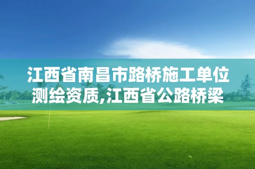 江西省南昌市路橋施工單位測繪資質,江西省公路橋梁工程試驗檢測中心有限公司。