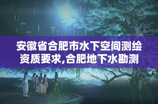 安徽省合肥市水下空間測繪資質要求,合肥地下水勘測。