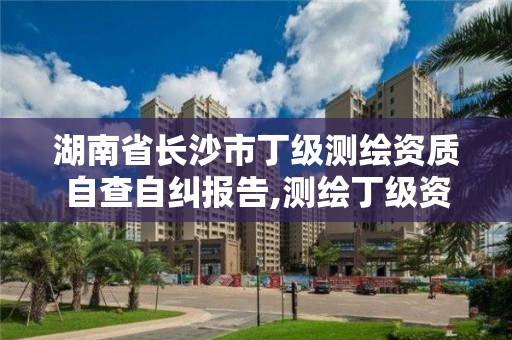 湖南省長沙市丁級測繪資質自查自糾報告,測繪丁級資質承接業務范圍。